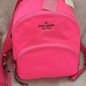 Kate Spade Pink Backpack Vibrant Structured Design